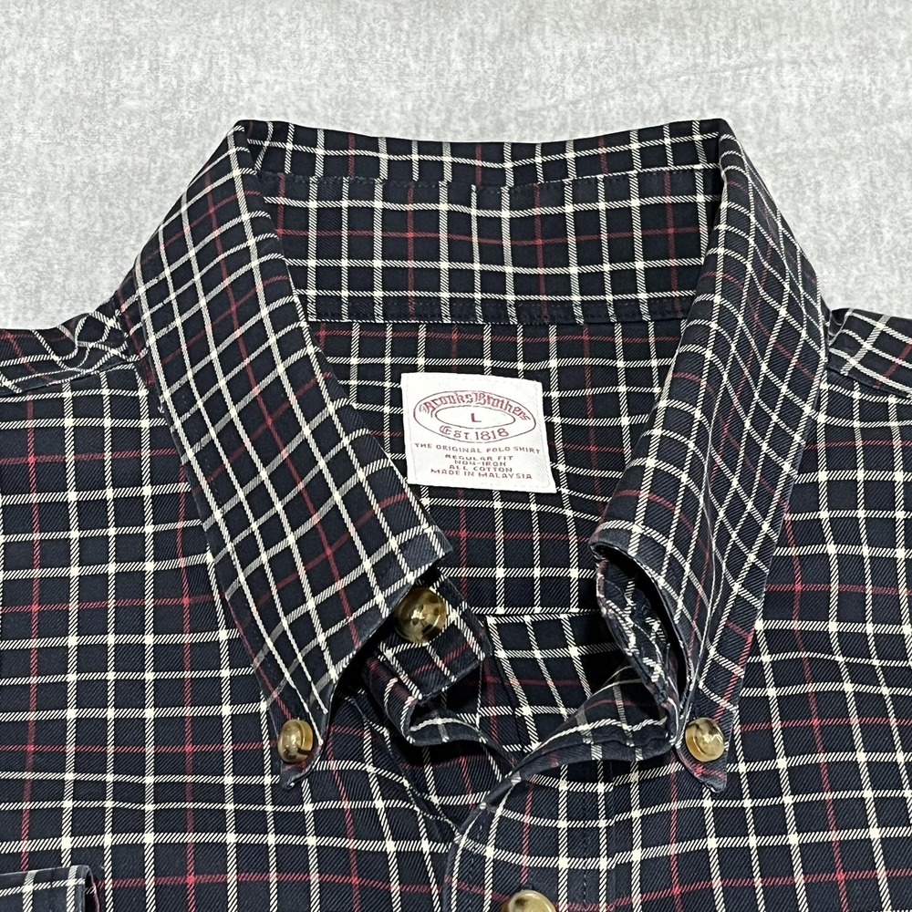 Brooks Brothers Dress Shirt Mens‎ Large Plaid Button Down Long sleeve - Picture 2 of 8